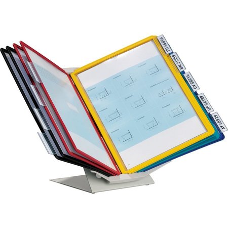 Durable Office Products Display System, 10-Panel, Letter, Desk/Wall Mount, Asst. Panels DBL551500